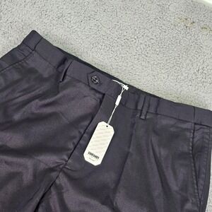 Coofandy Dress Pants Mens 32x30 Gray Stretch Flat Front Straight Business Formal